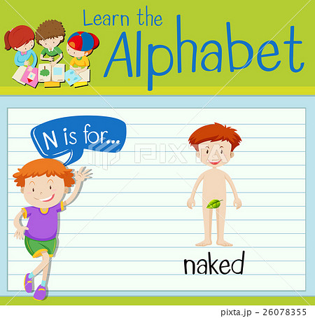 Flashcard Letter N Is For Naked Pixta