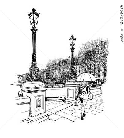 France - Paris, Pont Neuf under the rain 26079486