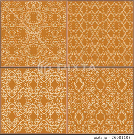 Ceramic tile pattern golden yellow 26081103