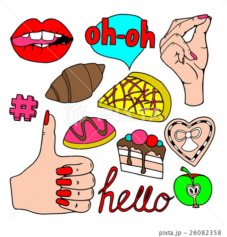 cartoon patch badges 26082358