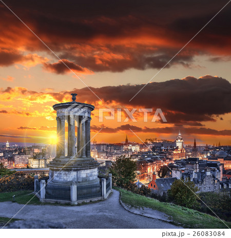 Edinburgh with Calton Hill in Scotland Edinburgh with Calton Hill in Scotland 26083084