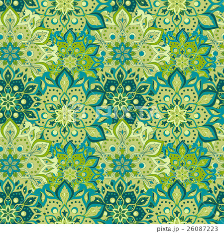 Seamless hand drawn mandala pattern.  26087223