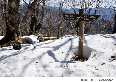 雪積もる甲相国境尾根の城ヶ尾峠 雪積もる甲相国境尾根の城ヶ尾峠 26088502