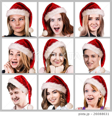 Young people in christmas hat 26088631