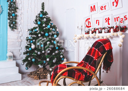 Christmas Living Room and decorated Christmas tree 26088684