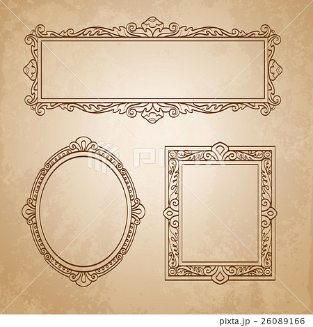 Vintage frames on old paper 26089166