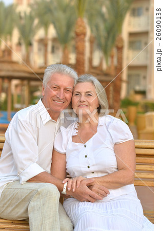 Senior couple  at hotel resort 26090138