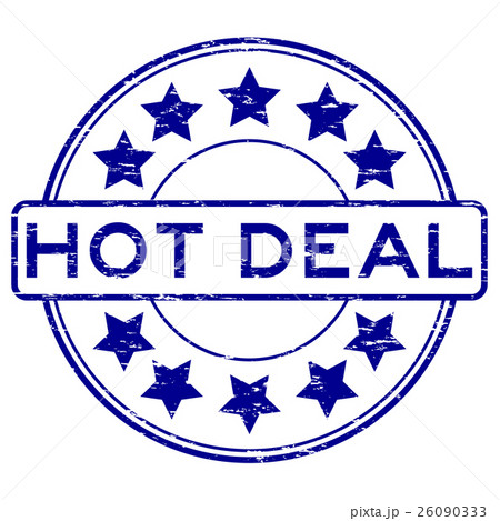 Grunge blue hot deal with star rubber stamp Grunge blue hot deal with star rubber stamp 26090333