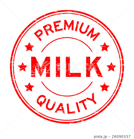 Grunge red premium quality milk rubber stamp 26090337