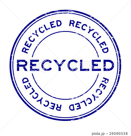 Grunge blue recycled rubber stamp Grunge blue recycled rubber stamp 26090338