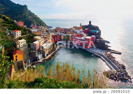 Aerial view to the Vernazza. Italy 26091010