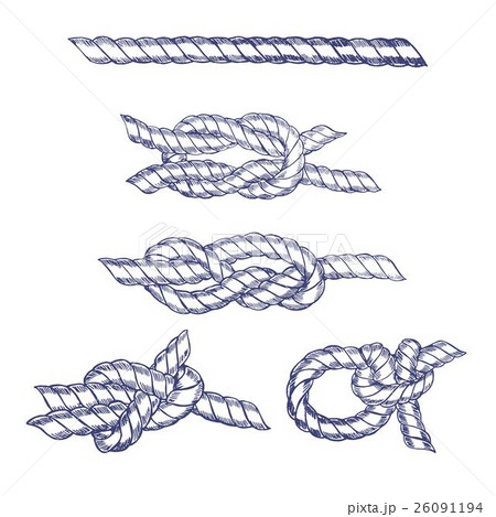 Sea Knot Rope Hand Draw Sketch. Vector Sea Knot Rope Hand Draw Sketch. Vector 26091194