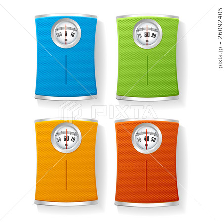Vector Colorful Bathroom Scale set Vector Colorful Bathroom Scale set 26092405