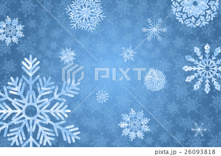 Blue winter bakground with snowflakes. 26093818