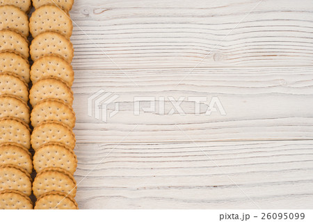 Cookies on the old wooden table. Cookies on the old wooden table. 26095099