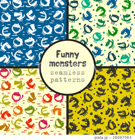 seamless pattern with monsters vector illustration seamless pattern with monsters vector illustration 26097063