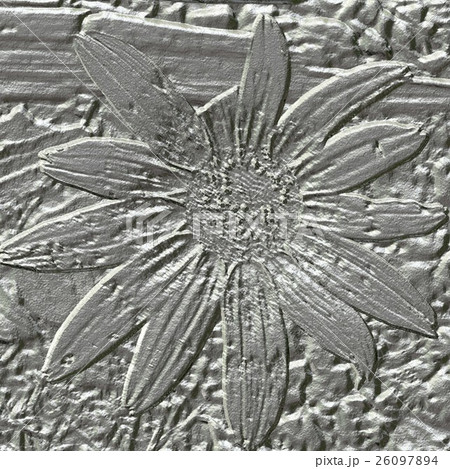 Flower metal relief generated texture Flower metal relief generated texture 26097894