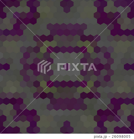 Kaleidoscopic low poly hexagon style vector mosaic 26098005