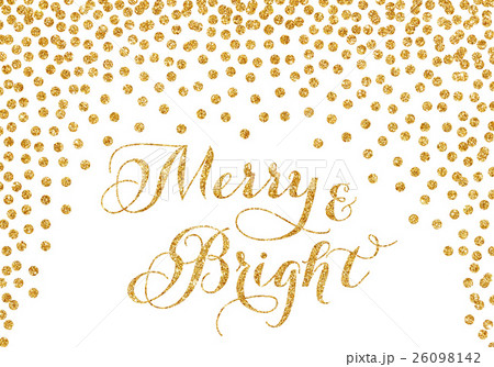 Gold glitter confetti Christmas card 26098142