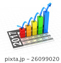 Growth chart of 2017, 3d render 26099020