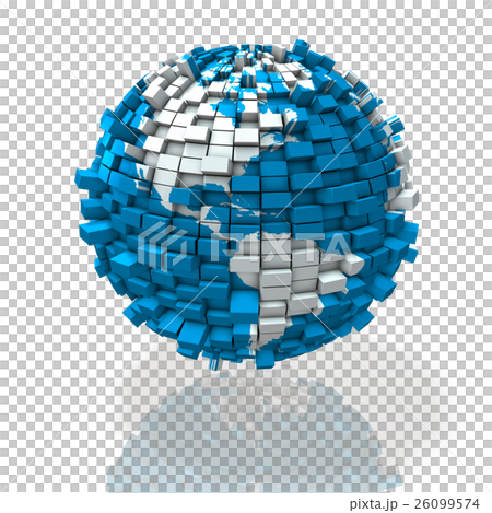 南北アメリカの閉塞感を表すアブストラクト3DCGイラスト 26099574