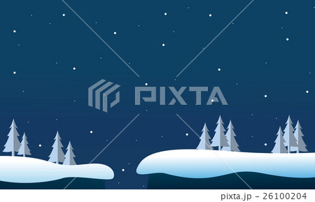 At night christmas landscape winter At night christmas landscape winter 26100204