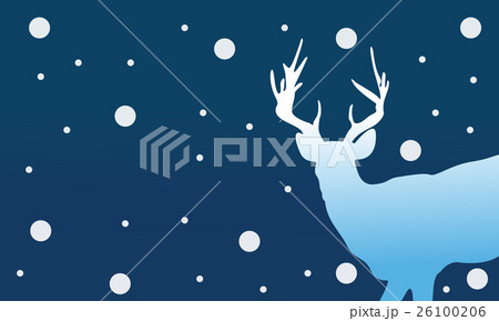 Silhouette of deer Christmas winter Silhouette of deer Christmas winter 26100206