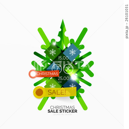 Vector Geometric Christmas Sale Stickers 26101031