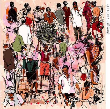 Street market in India 26101512