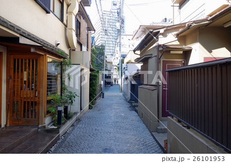 神楽坂のかくれんぼ横丁の写真素材