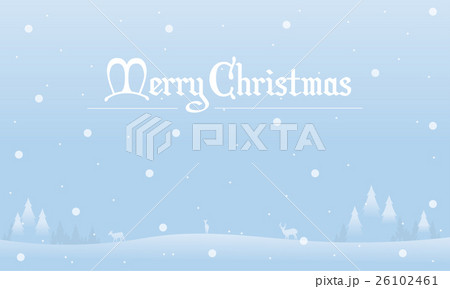 Landscape Christmas with snow winter silhouettes 26102461