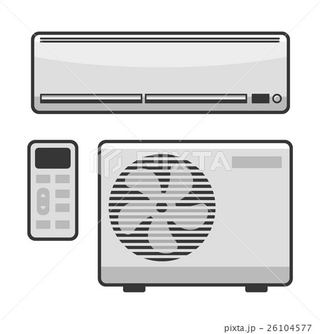 Air Conditioner Set on White Background. Vector 26104577