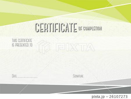 Modern Certificate of completion. Vector template 26107273
