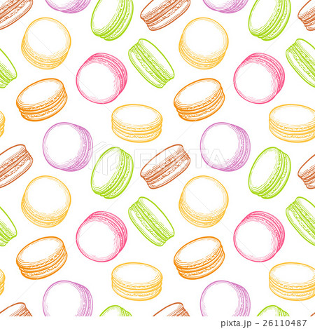 seamless pattern with macaroons. 26110487