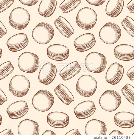 Seamless pattern with macaroons. Seamless pattern with macaroons. 26110488