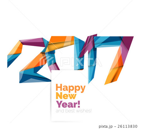 Happy New Year and Chrismas holiday greeting card 26113830