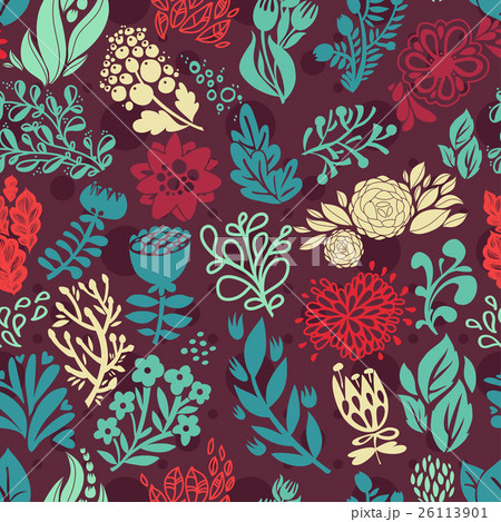 Stylish floral seamless vector background. Vintage Stylish floral seamless vector background. Vintage 26113901
