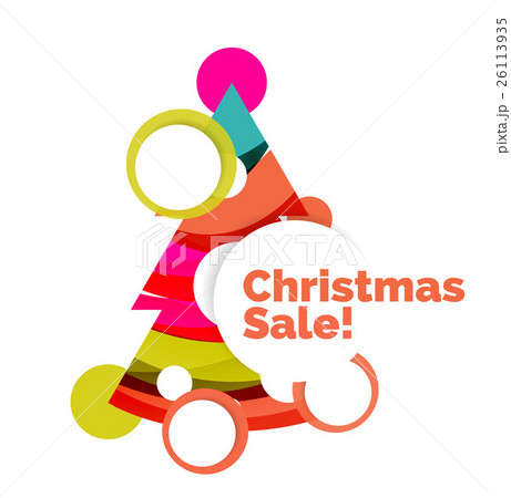 Abstract Christmas sale banner design with blank 26113935