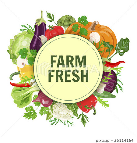 vegetables in circle 26114164