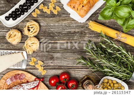 Italian food ingredients Italian food ingredients 26115347