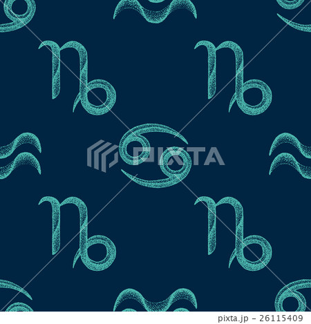 vector zodiac signs seamless pattern. 26115409