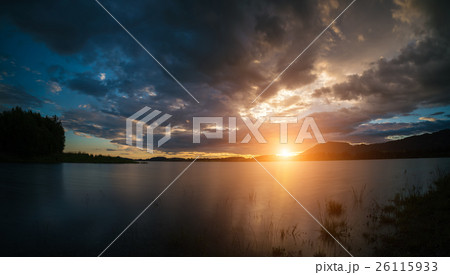 colorful of a Summer sunset at  26115933