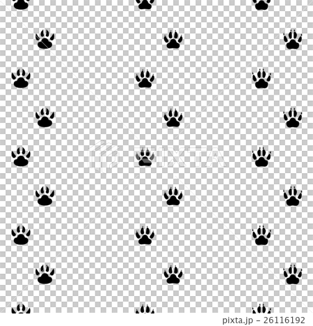 Black footprints of dogs, seamless track Black footprints of dogs, seamless track 26116192