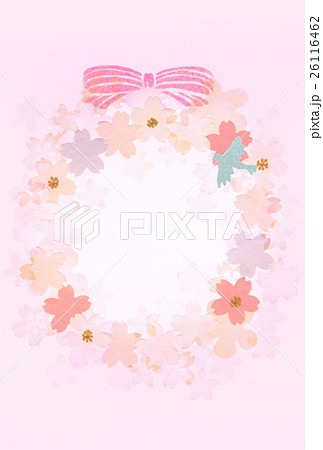 さくらリースのイラスト素材