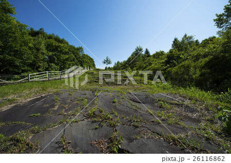 洞爺 西山山麓火口（断層化した道） 26116862