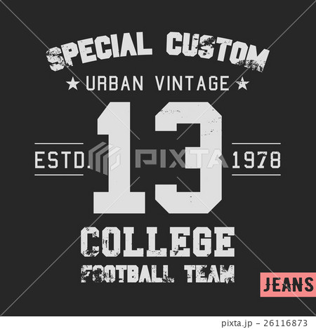 College team vintage stamp 26116873