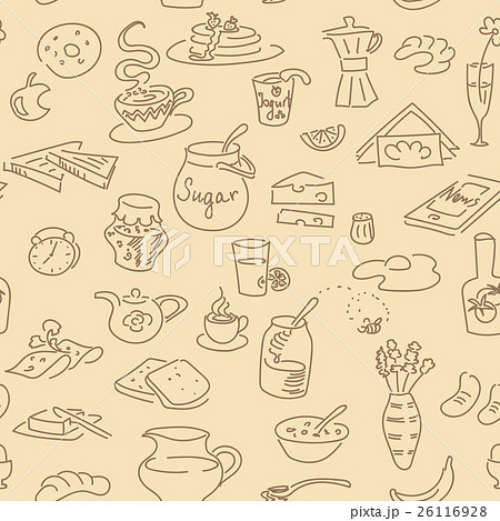 Breskfast doodel seamless pattern Breskfast doodel seamless pattern 26116928