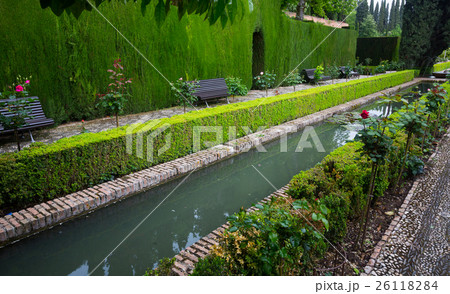 Court of the Water Channel at Generalife. Granada, Spain Court of the Water Channel at Generalife. Granada, Spain 26118284