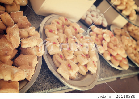 fresh pastry in buffet 26118539