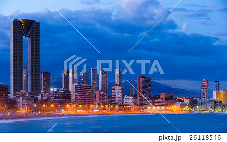 benidorm cityscape night benidorm cityscape night 26118546